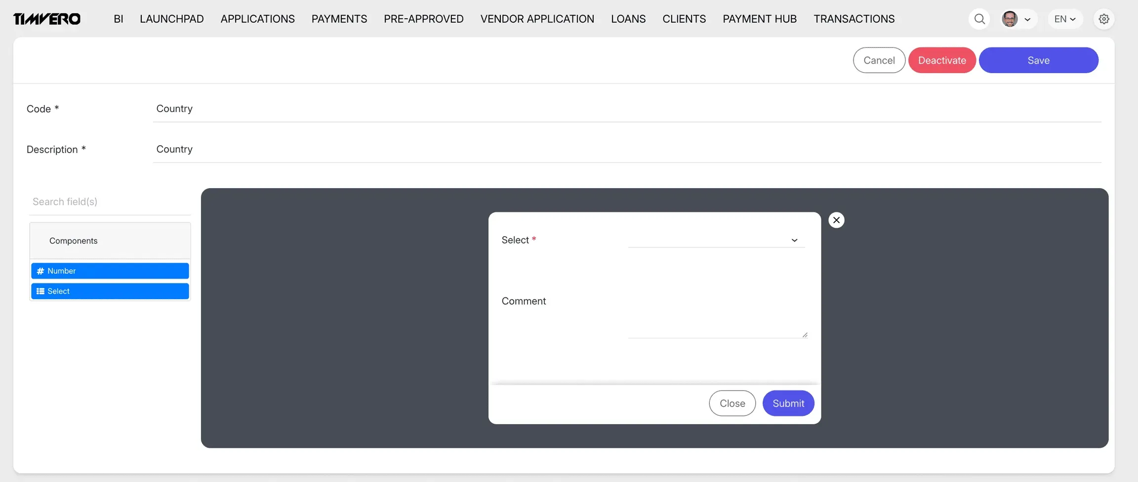 timveroOS 8.3 Form Builder